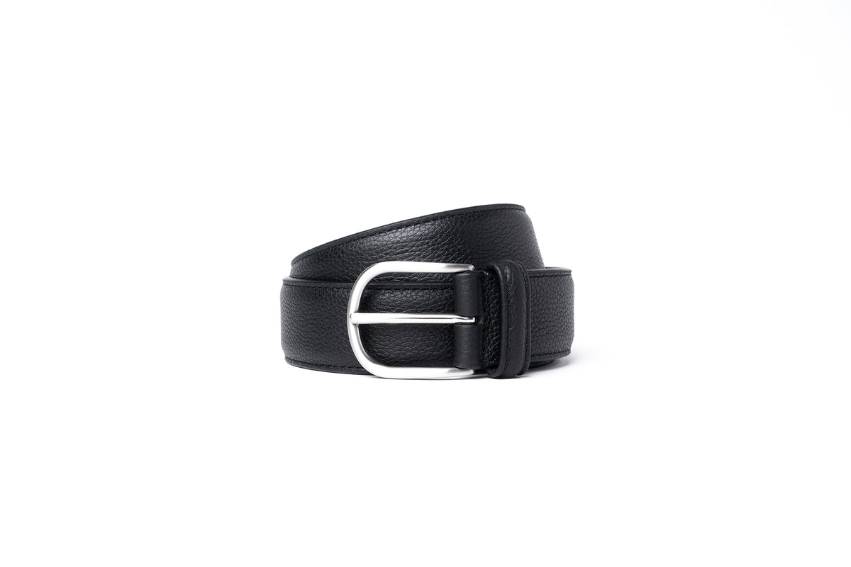 Suede Stitched O-Ring Belt